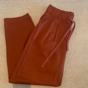 Rust Color Paper Bag Pants